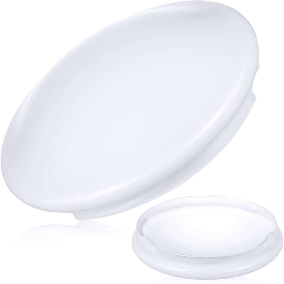 POPETPOP Flush Mount Ceiling Lampshade: Mushroom Ceiling Light Shade Replacement - Plastic Round Lampshade for Bedroom, Kitchen Light (7.36 Inch Opening Diameter)