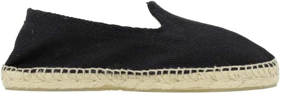 Espadrilles aus zweifarbigem Fischgrätenmuster, handgefertigt in Spanien