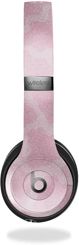 Glossy Glitter Skin Compatible with Beats Solo 4 - Pink Giraffe - Premium 3M Vinyl Protective Wrap Decal Cover - Easy to Apply | Crafted in The USA by MightySkins