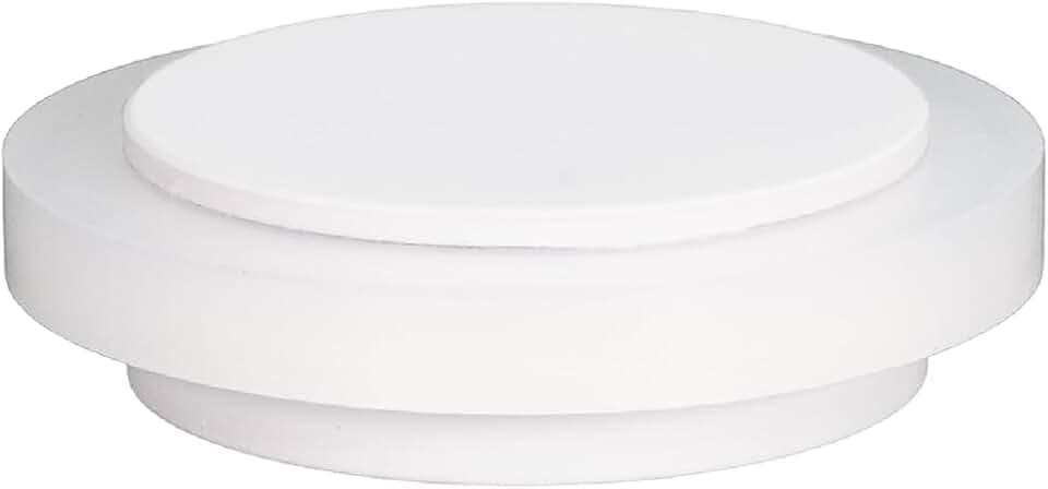 EVI Herrajes | Klebe-Türstopper | Ø35 x 12 mm | Edelstahl Weiß lackiert, Weißer Gummi | Sehr gute Haftung | I-04020335X12BBL