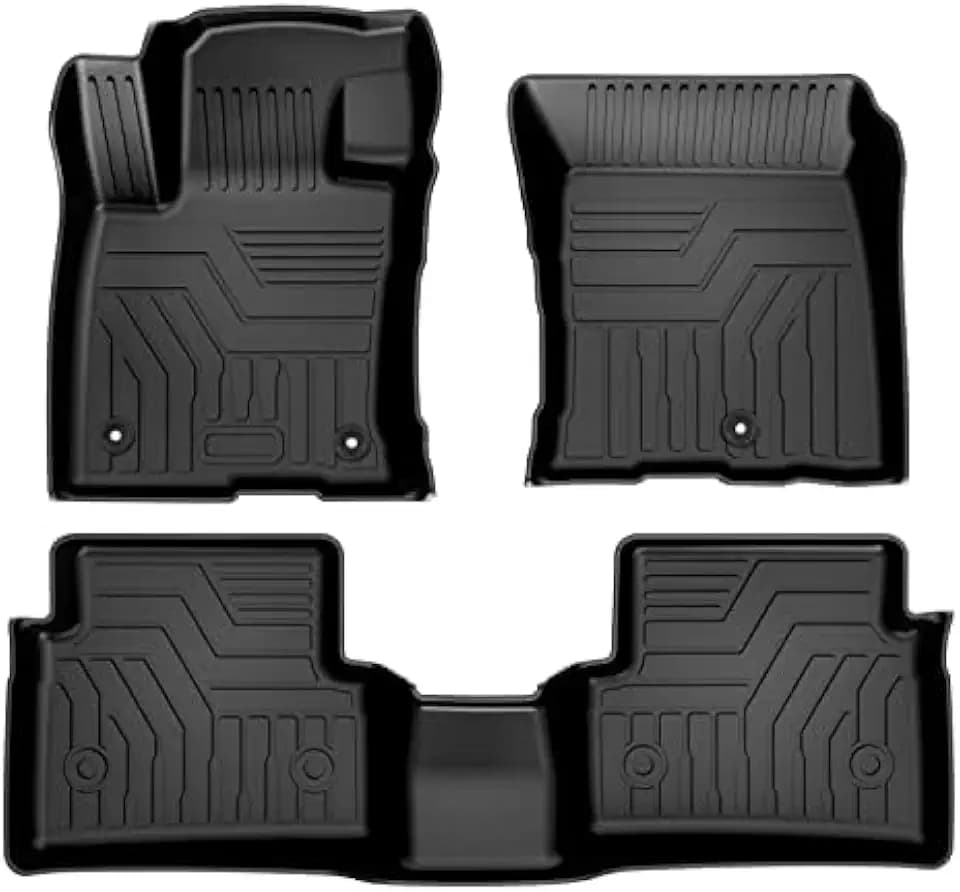 Mixsuper Custom Fit Floor Mats for Ford Bronco Sport 2025 2024 2023 2022 2021, All Weather Floor Liners Front and Rear Row Set Black