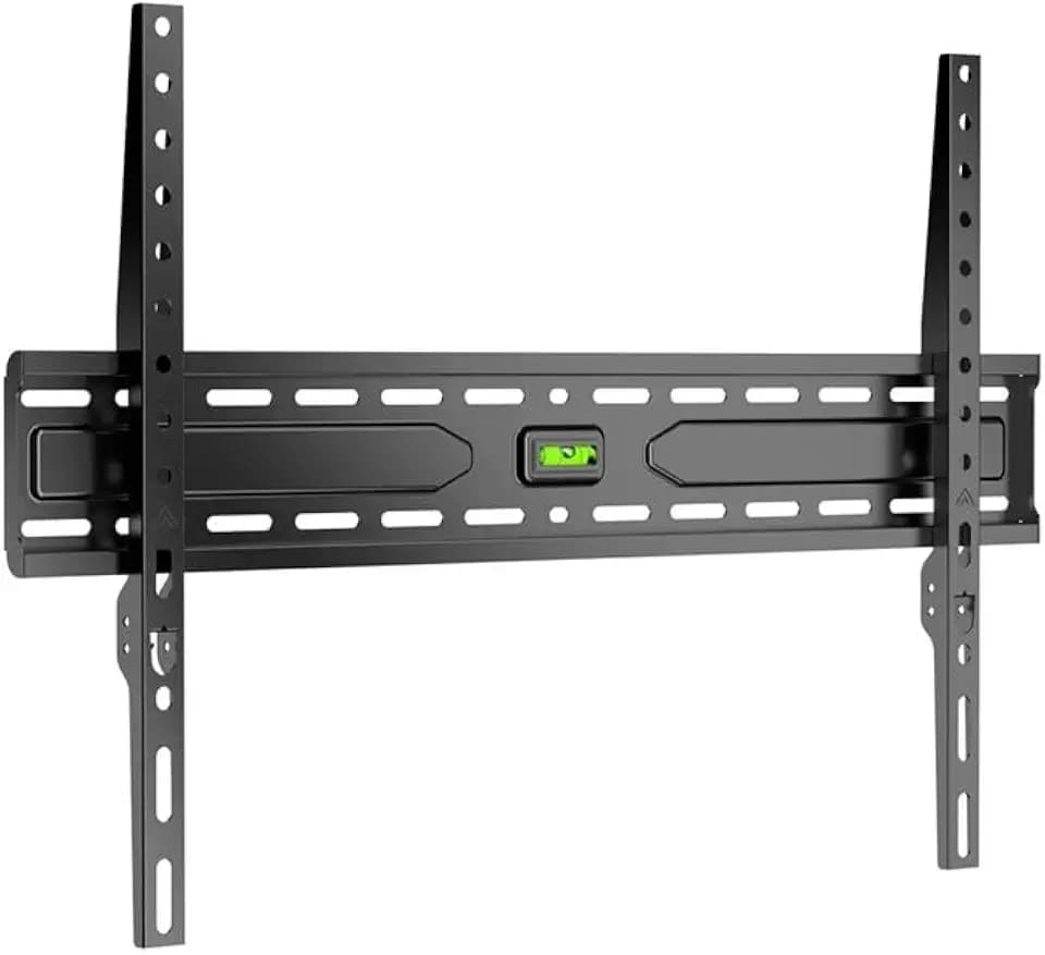 goobay TV Wandhalterung -Fixed- 37 bis 86 Zoll (94-219 cm) Extraflache Wandhalterung (2,7 cm Abstand) mit integrierter Wasserwaage - TV Halterung bis 45 kg, kompatibel mit Vesa 600x400 Schwarz - 79757