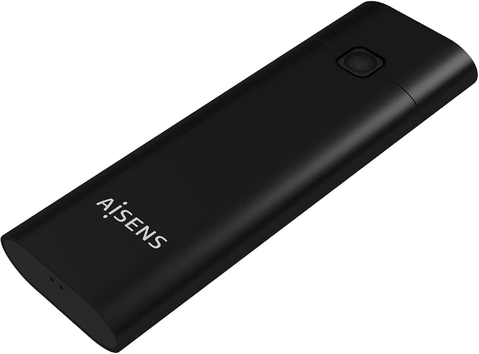 AISENS M.2 (NGFF) ASM2-020B NVMe auf USB3.2 GEN2 externes Gehäuse, Schwarz
