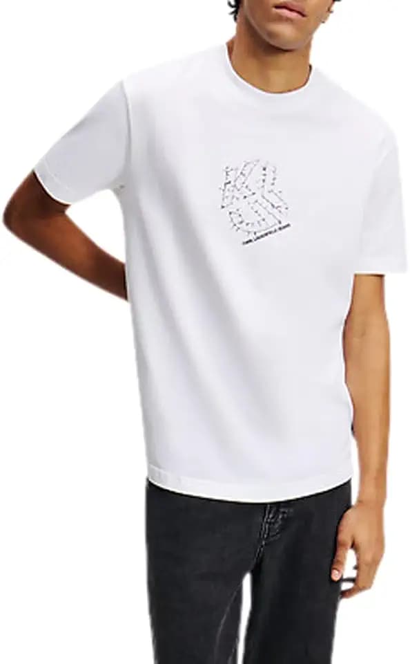 Karl Lagerfeld Jeans Herren Regular Curved Hem Shibori T-Shirt
