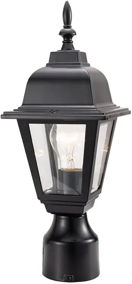 Design House Maple Street Outdoor Post Light, Black