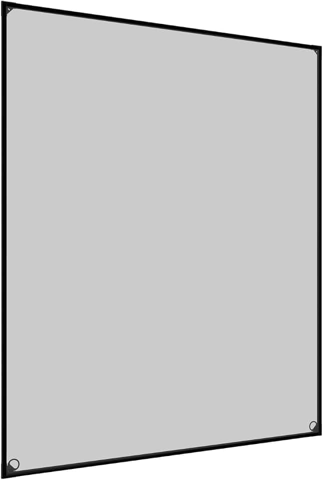 Windhager Insektenschutz Magnetrahmen mit Pollenschutz für Fenster, Spannrahmen mit Pollenschutz-Gewebe, Fliegengitter magnetisch, Mückengitter, 100 x 120cm, anthrazit