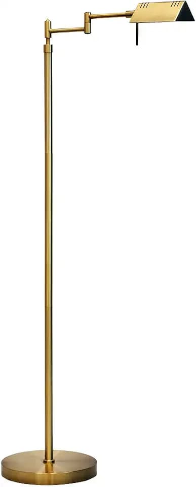O'Bright Brook Adjustable Dimmable LED Pharmacy Floor Lamp, Antique Brass
