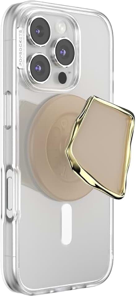 PopSockets Handy-Griff für MagSafe mit Ständer, magnetischem Ständer, austauschbare Oberseite, sicherer Halt für iPhone MagSafe Hüllen, Handy- und Tablet-Griff – Emaille Latte Cut