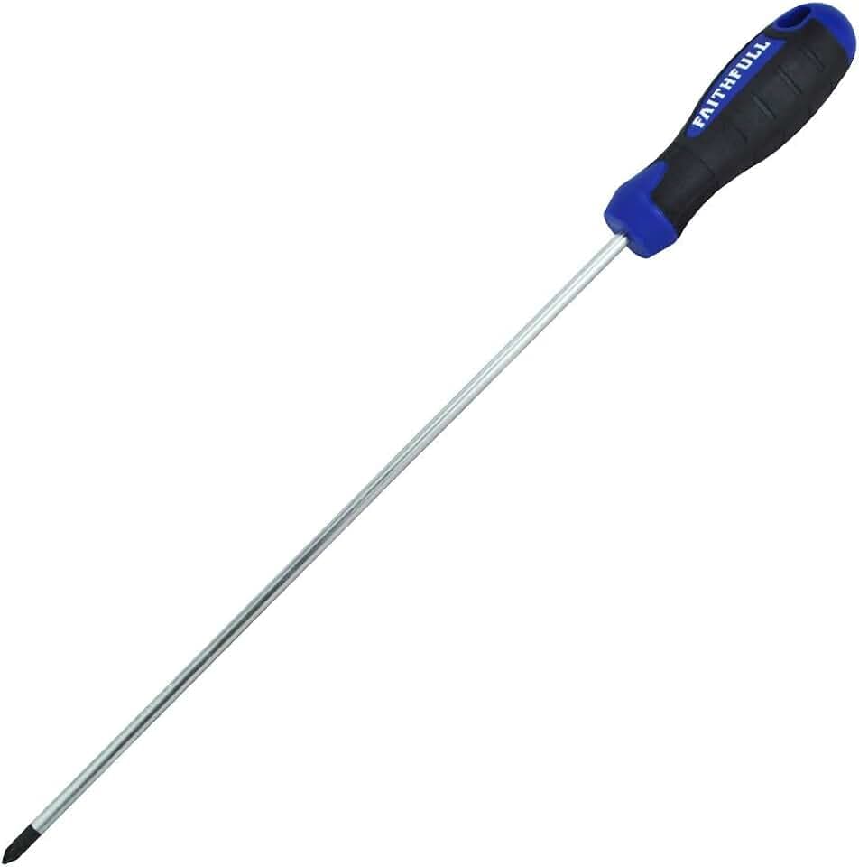 Soft Grip Screwdriver Pozidriv Tip PZ1 x 250mm Long Reach