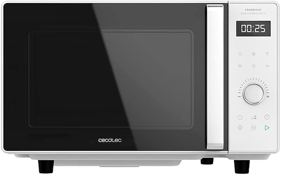 Cecotec Touch - Mikrowelle ohne Teller GrandHeat 2500 Flatbed Touch White