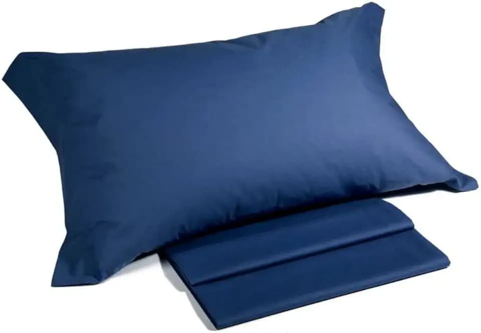 Caleffi Baumwolle, einfarbig, Bettwäsche, Blau, Doppelbett