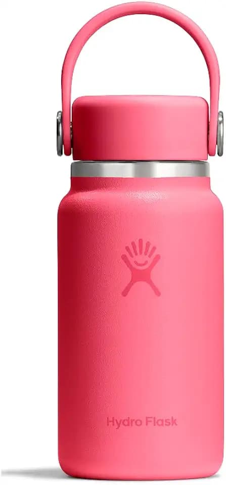 Hydro Flask – Micro Hydro 200 ml (6.7 oz) | Auslaufsichere Mini-Flasche mit abnehmbarer FlexClip™ Trageschlaufe – Kalt 20 Std., heiß 7 Std. – Popstar Pink