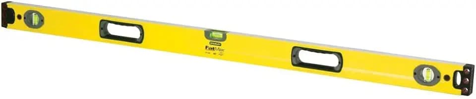 Stanley FatMax Wasserwaage II, Hohlprofil, 90cm Länge, horizontale Libelle, vertikale Libellen, Aluminiumkorpus 1-43-536