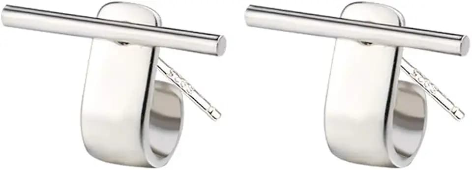 Stud Jacket Earrings 925 Sterling Silver Front Back Ear Cuffs Stud Earring for Women Men