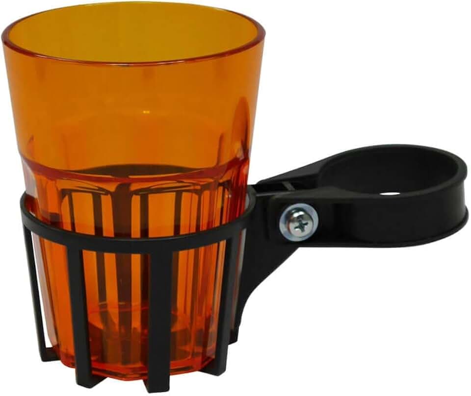 ANGERER Getränkehalter für Hollywoodschaukel grau, Becher orange