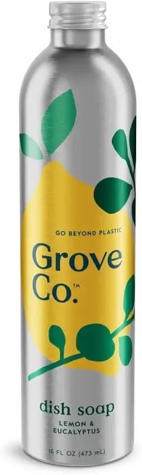 Grove Co. Dish Soap Refill, 1 x 16 fl oz Refill, Lemon, Eucalyptus & Mint