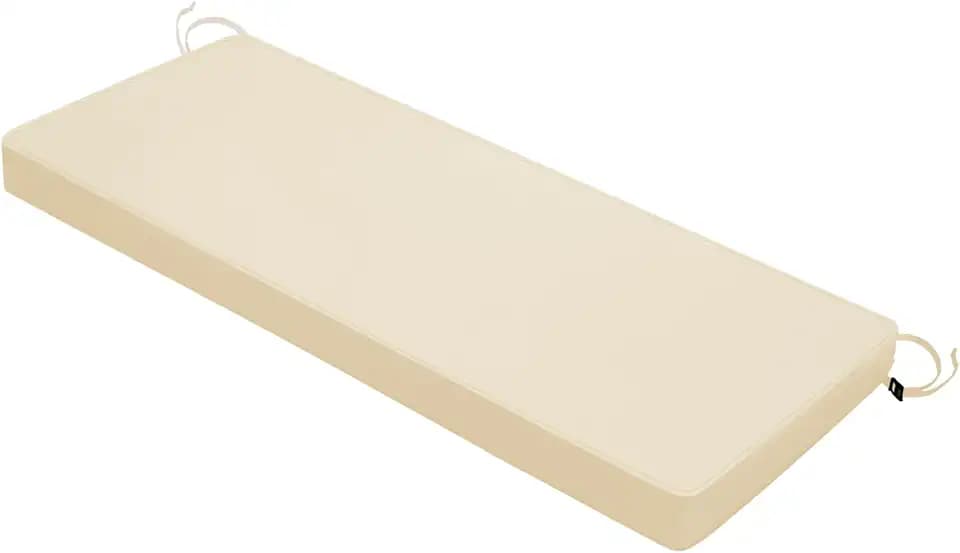 Mrsenloi Outdoor Bench Cushion, 42 x 18 x 3 in, Beige, 28D Foam