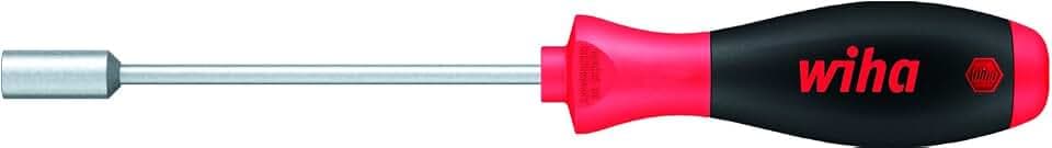 Wiha Schraubendreher SoftFinish® Sechskant-Steckschlüssel mit Rundklinge (01029) 13 mm x 125 mm ergonomischer Griff für kraftvolles Drehen, Allrounder für Industrie und Handwerk
