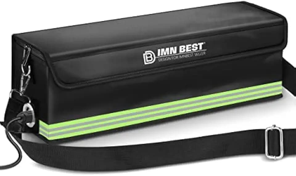 ImnBest Ebike Akku Tasche Feuerfest,Wasserdicht & Explosionssicher Lipo Safe Bag für Lagerung Für Lagerung,Transport,Aufladung，Gröne Länge 56cm x 1