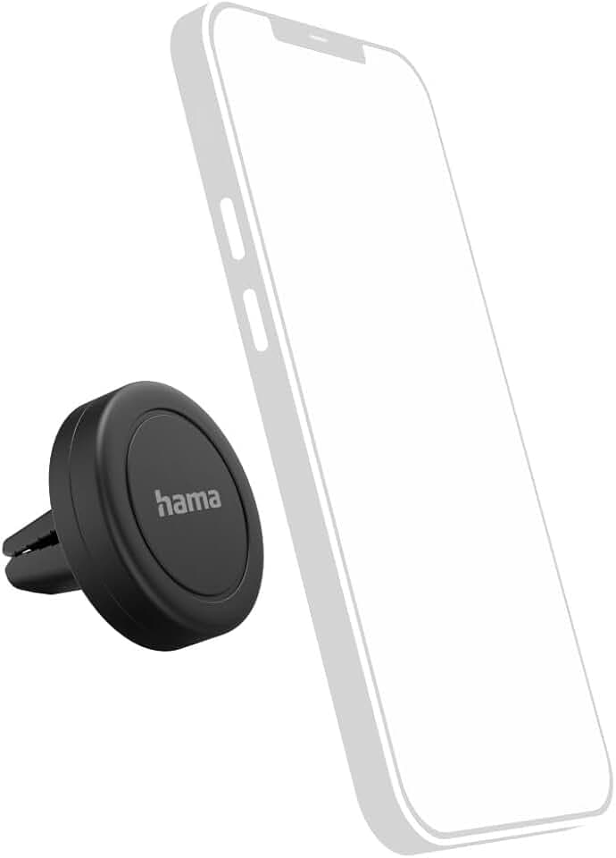 Hama Auto Magnet Handyhalterung, Kfz Handy Halter magnetisch, 360° drehbar