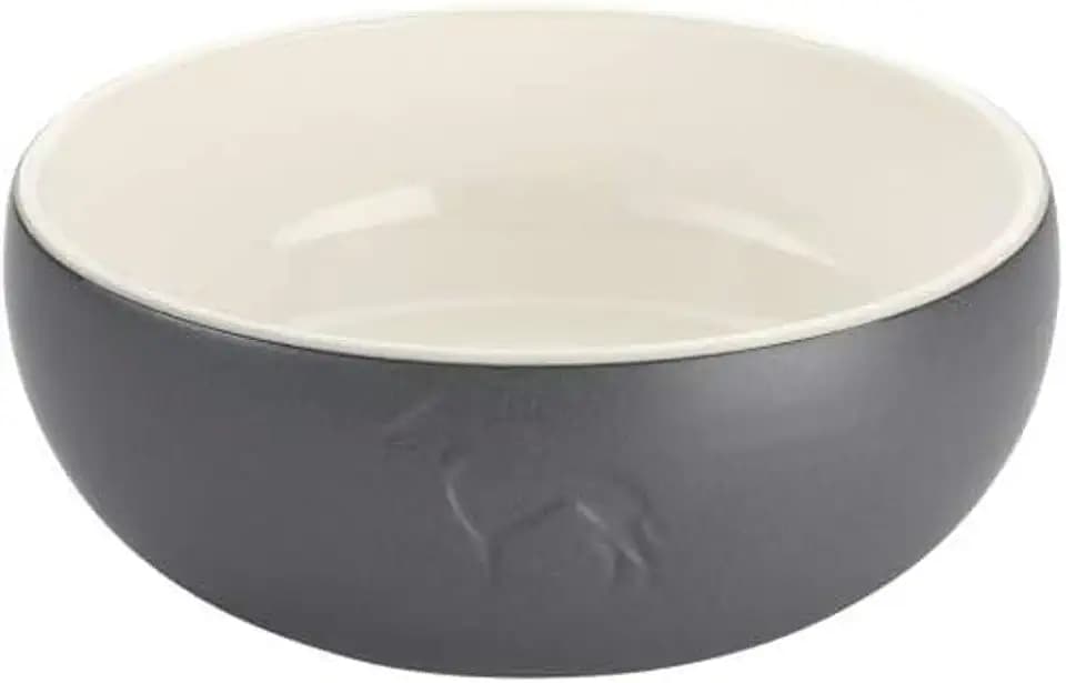 HUNTER Keramik-Napf LUND, Farbe: grau, Keramiknapf mit Silikonrand, sicherer Stand, edles Design, pflegeleicht & spülmaschinenfest, Größe: 550 ml