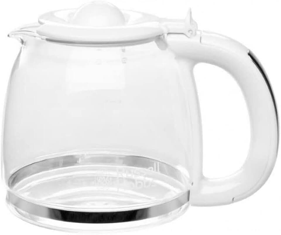 Russell Hobbs Ersatzglaskanne für Filterkaffeemaschinen, 1,25 l, Weiß
