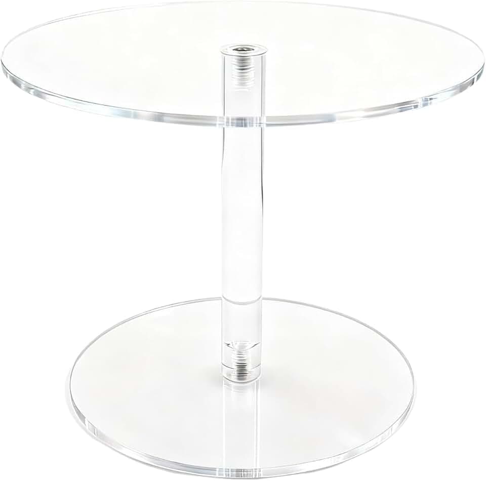 Acrylic Cake Stand for Dessert Table, 11.8 Inch Clear Round Cupcake Stand Display Riser for Birthday Party Wedding Event, Pastry Candy Pizza Display (Large)