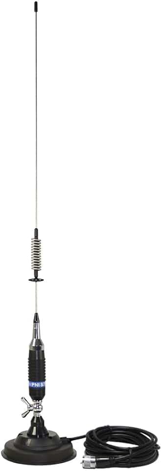 CB-Antenne PNI S75 Schraub-Schmetterlingshalterung, 125 mm Magnetfuß inklusive, 76 cm, 4 m RG58-Kabel im Lieferumfang enthalten