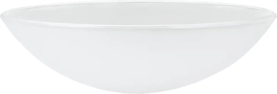 Aspen Creative 23084-01A, Flush/Semi-Flush Mount Frosted Glass Shade, 1/2" Center Hole, 15" Diameter x 4-3/4" Height