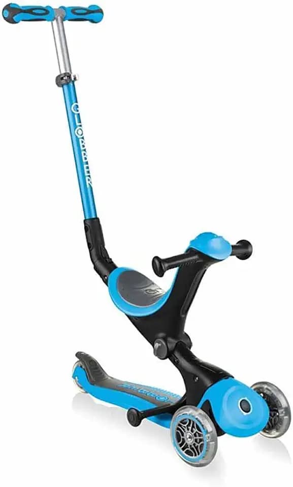 Globber - GO•UP Deluxe – Skalierbarer Tretroller mit 3 Rädern mit Sitz für Kinder von 15 m bis 6 Jahren +