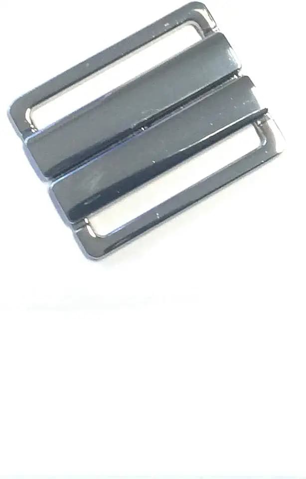 Bikiniverschluss Metall silber 35 mm für Stoffbreite 35mm