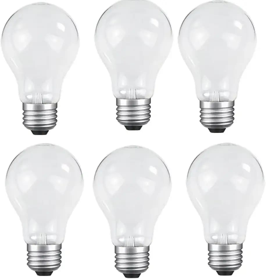 60 Watt Incandescent Light Bulbs, E26 A19 60W Stepless Dimming Light Bulbs 400lm, 2700K Soft Warm White, Vintage Frosted ncandescent Filament Bulb for Home (6 Pack)