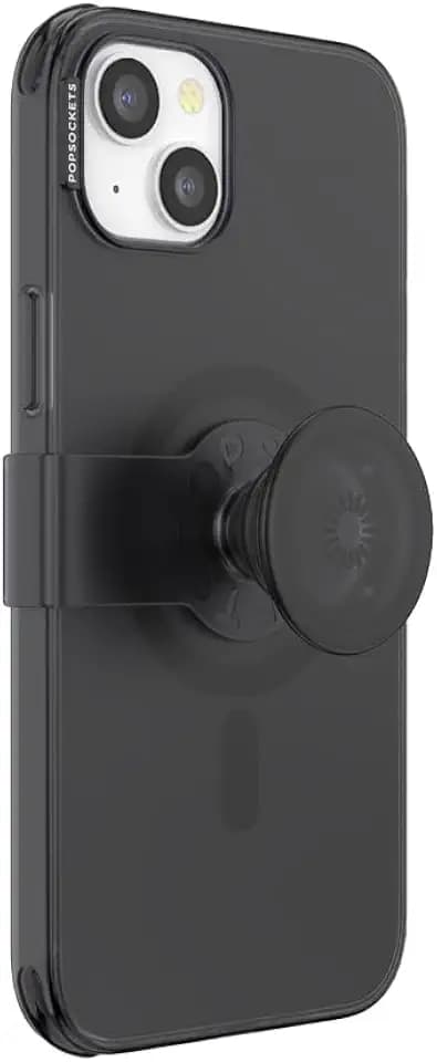 PopSockets iPhone 14 Plus Phone Case with MagSafe, Wireless Charging Compatible, Black - iPhone 14 Plus MS Black Translucent