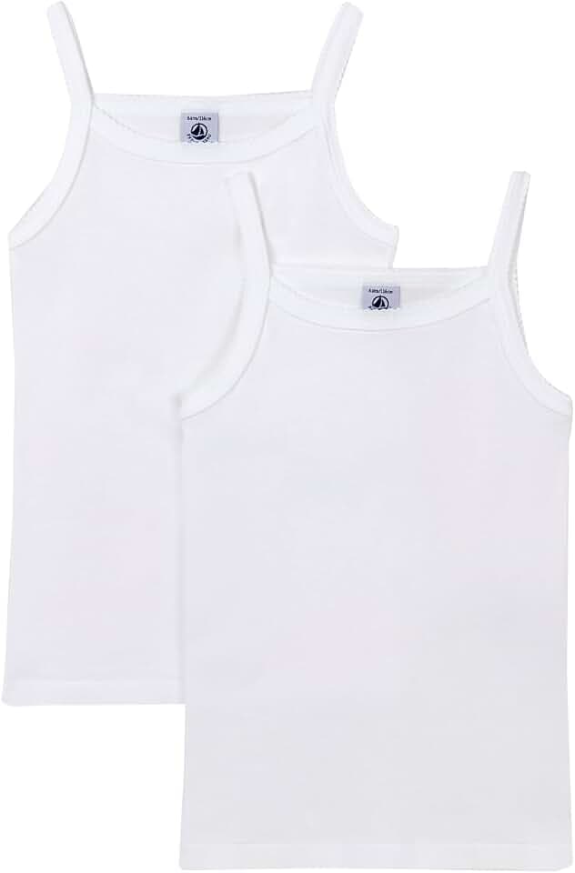 Petit Bateau Mädchen A01f9 Hosenträgerhemden (2er Pack)