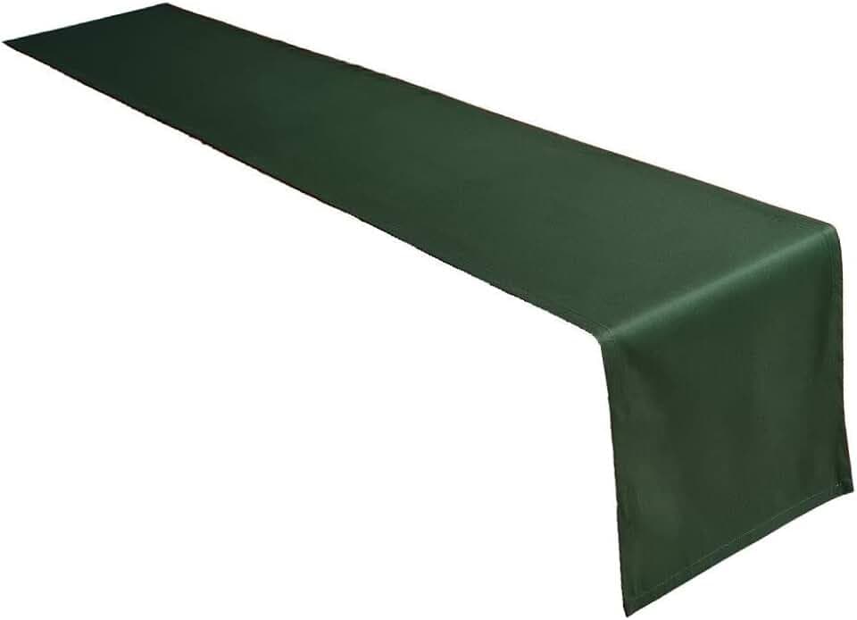 Lemos Home Hochwertiger Tischläufer Tischwäsche aus 100% Baumwolle Kollektion Konzept, Farbe & Größe wählbar (Tischläufer - 40x250cm, Olivgrün)