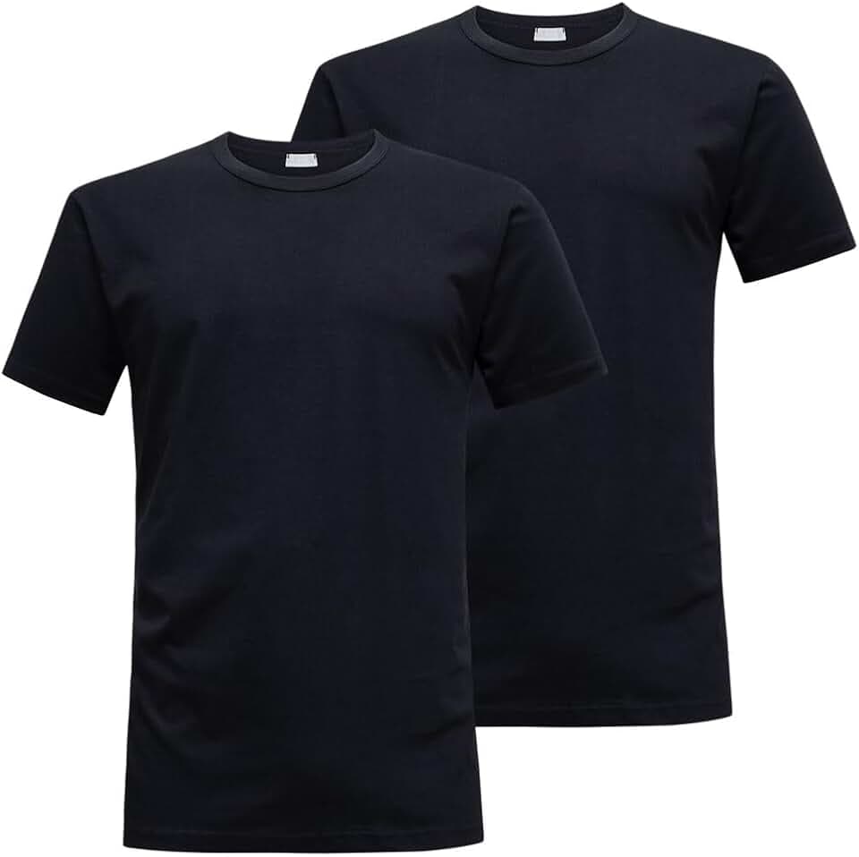 Liabel Herren T-Shirt Stretch Baumwolle Basic Shirt für Männer 2er Pack