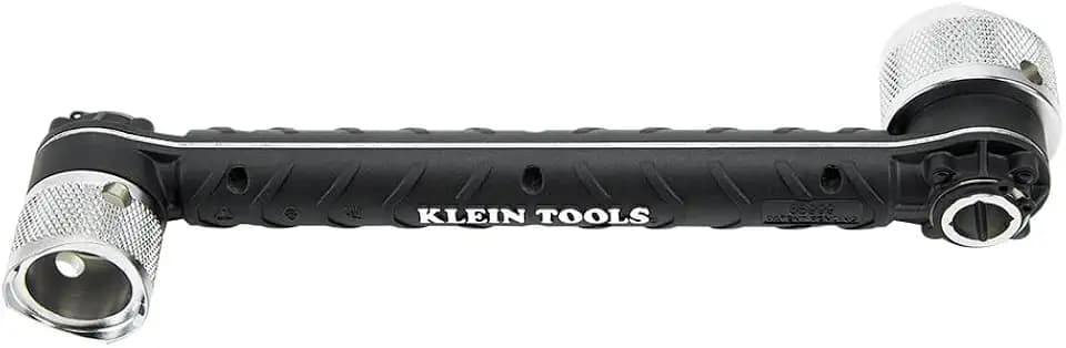 Klein Tools 56999 Conduit Locknut Wrench for 1/2-Inch and 3/4-Inch Connectors, Direct Drive Heads Rotate