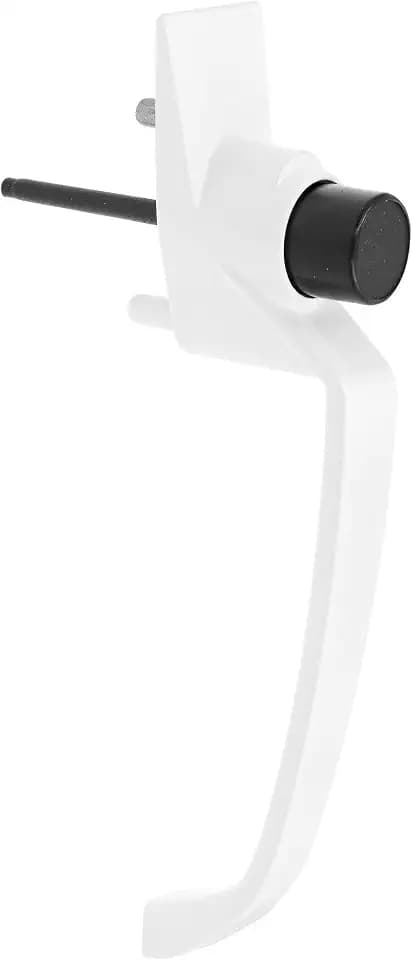Prime-Line K 50822 Storm and Screen Door Push Button Handle Set with Interior Latch 1-1/2 in. Hole Center, Strike and Screws, White (Single Pack)