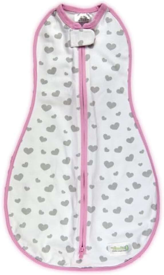 Woombie Original Baby Swaddling Blanket - Soothing, Cotton Baby Swaddle with Zipper - Wearable Newborn Blanket, My Love, 14-19 lbs