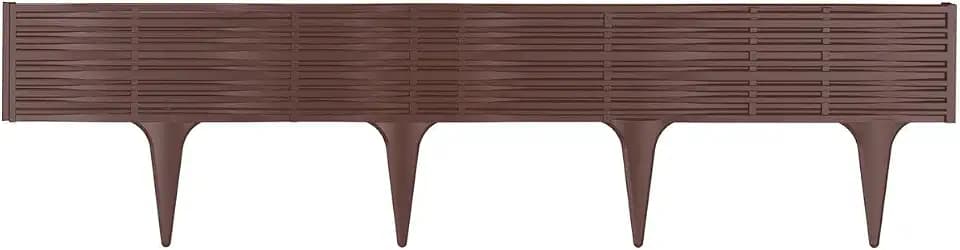 Prosperplast Cedel Grenze "Ibwi" für Plastikgarten 390 x 390 x 18,65 cm in Braun