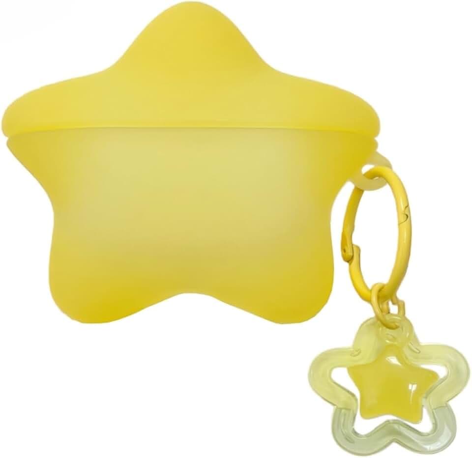 for Airpods Pro 3 Case, Cute Glow in the Dark Star Case Yellow
