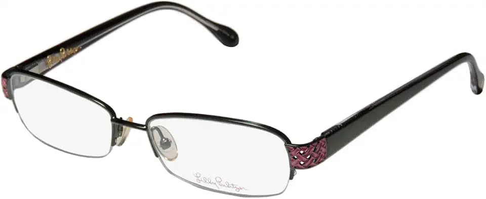 Lilly Pulitzer Eve Womens/Ladies Designer Half-Rim Spring Hinges In Style Eyeglasses/Glasses Licensed Product