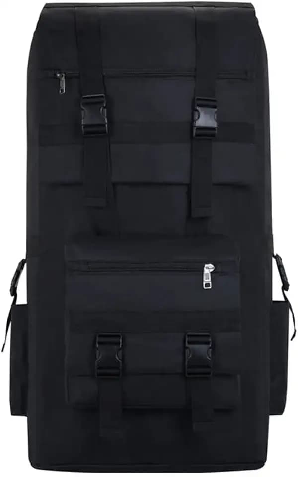 120L Große Kapazität Taktische Rucksack Outdoor Wasserdichte Klettertasche Armee Fan Wanderrucksack Reiserucksack Trekkingrucksack für Reisen Radfahren Klettern Schwarz