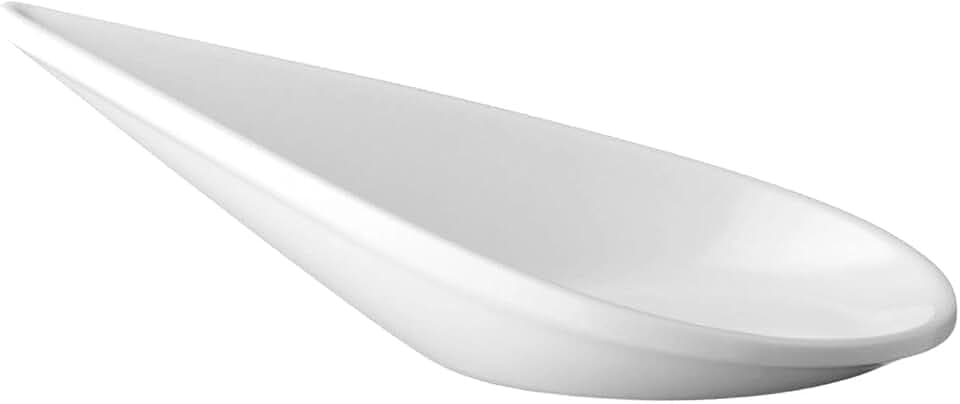 APS 85370 12er Set Fingerfoodlöffel DROP 10,5 x 5,5 cm, Melamin weiß