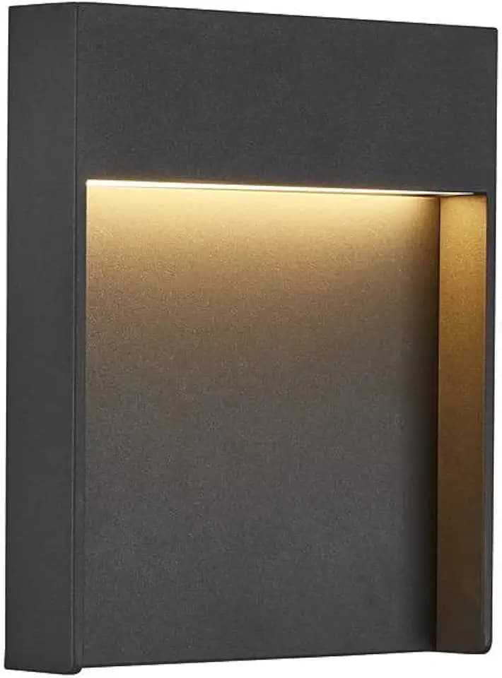 SLV LED Wandleuchte FLATT für die Außenbeleuchtung von Hauseingang, Wänden, Wegen, Terrassen, Fassaden, Treppen | LED Wandlampe, Aussenleuchte, Gartenlampe // CCT Switch (3000K/4000K), 460 Lumen, 14W