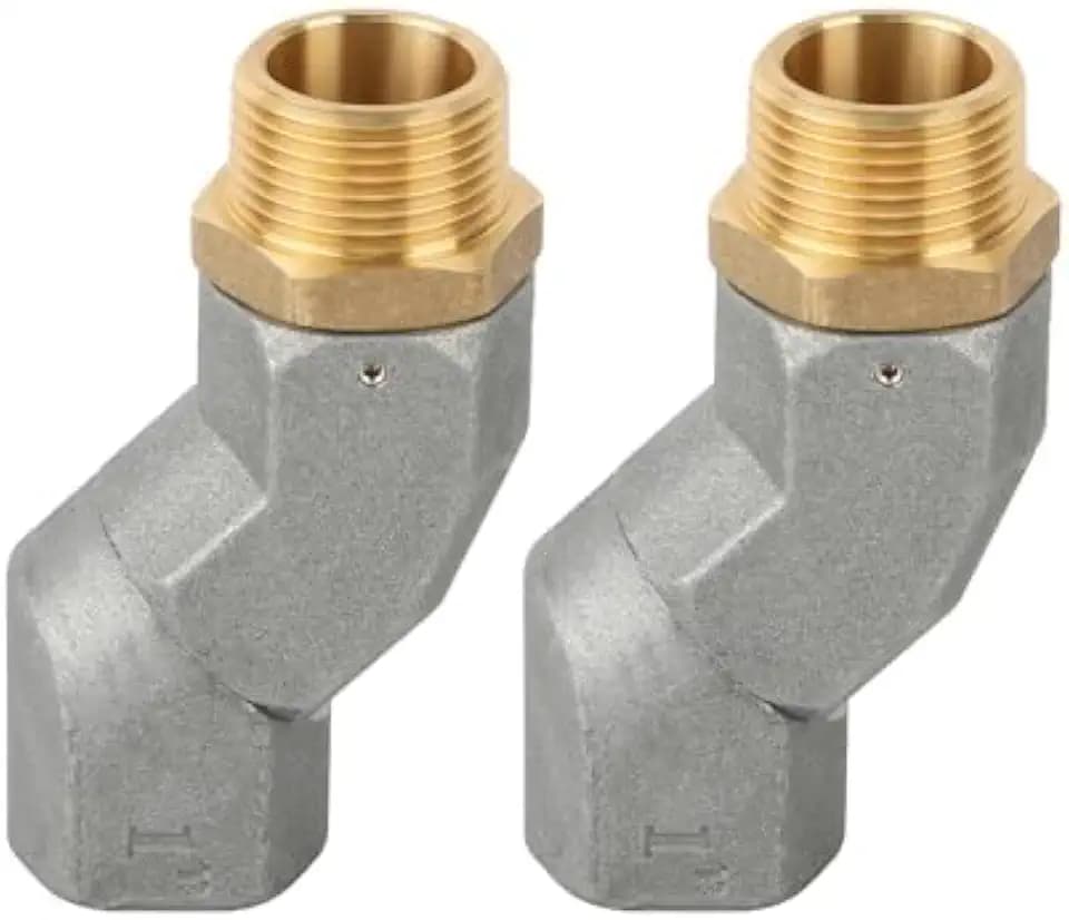 EVIL ENERGY 1" NPT 2PCS Fuel Transfer Hose Swivel 360 Rotating Connector for Fuel Nozzle Multi Plane Swivel
