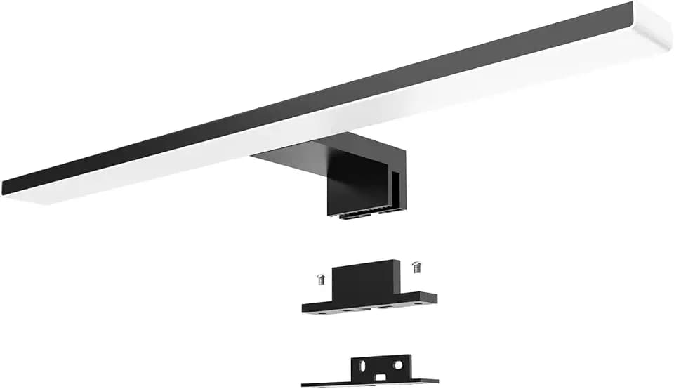 Led Spiegelleuchte 40cm 10W 820lm 6500K,Badezimmerlampe 230V Kaltweiß 820LM,Klasse II,Schwarz