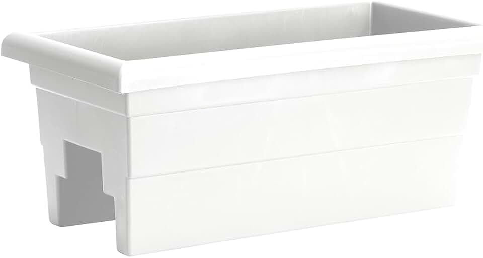 Root & Vessel Countryside Railing Planter Box, 24 Inch, White