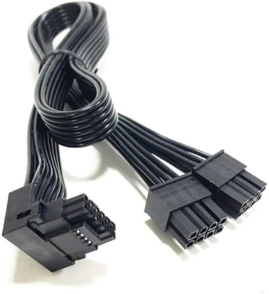 for Corsair 90° Angled 12VHPWR Cable – Dual 8 Pin to 16 Pin 12V-2x6 PCIe 5.0 GPU Power Cord, 16AWG 600W, Type B (4-Pin on Top Design) for RTX 5090/5080/4090 Type3/Type 4 Modular PSUs