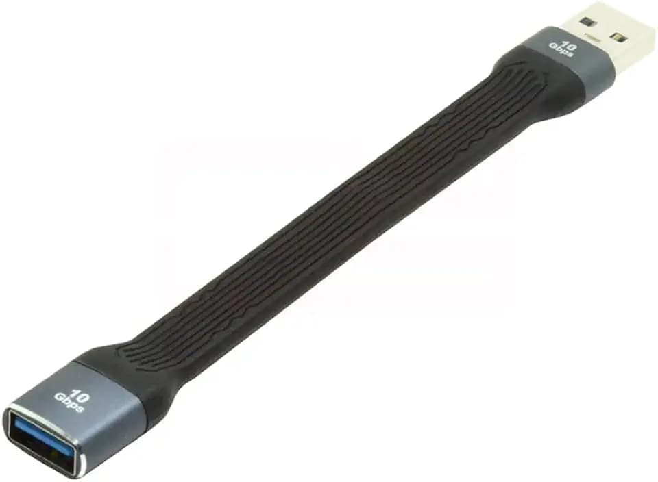 10 Gbit/s USB 3.1 Typ A Buchse auf USB 3.0 Typ A Stecker Verlängerung Flach Slim FPC Datenkabel 13 cm für Laptop & Desktop